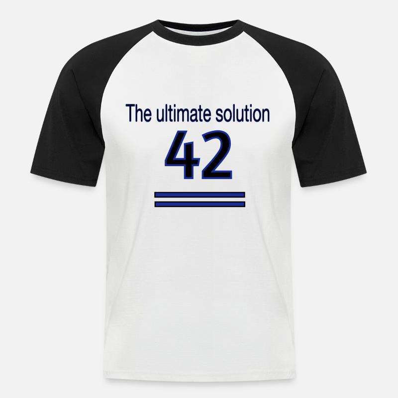 The ultimate solution - Männer Baseball-T-Shirt - Weiß/Schwarz