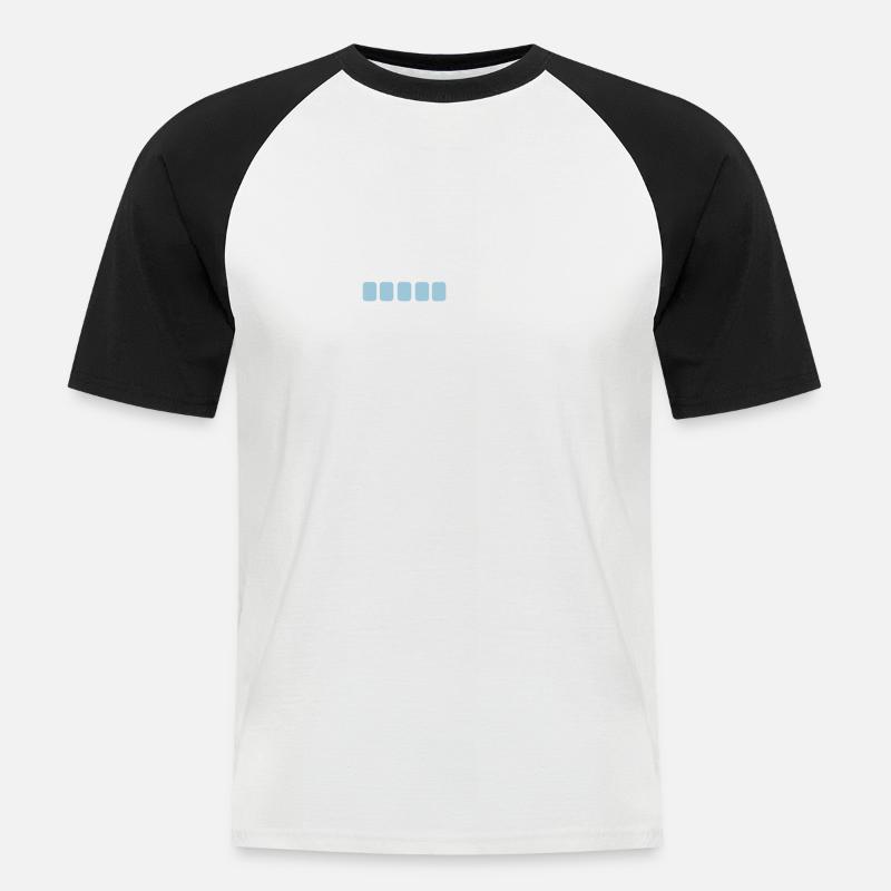 loading - Männer Baseball-T-Shirt - Weiß/Schwarz