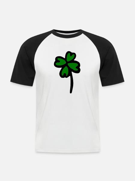 Cloverleaf - Men's Baseball T-Shirt - white/black
