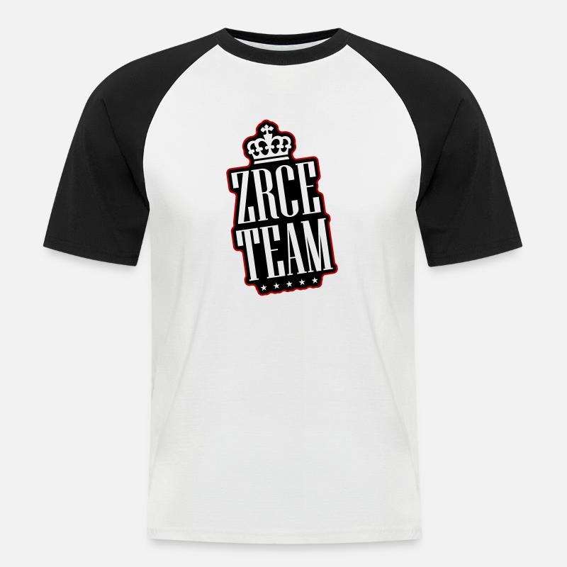 Zrce Team - Männer Baseball-T-Shirt - Weiß/Schwarz
