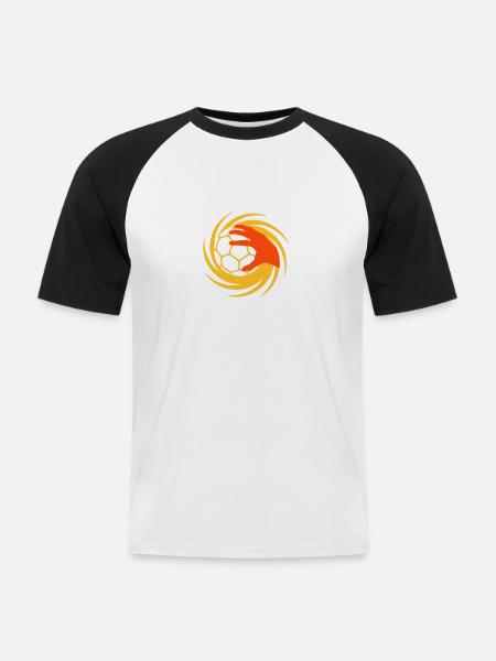 Handball Strudelhand - Men's Baseball T-Shirt - white/black