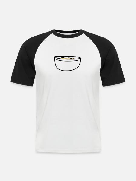 Mixing Bowl - Männer Baseball-T-Shirt - Weiß/Schwarz