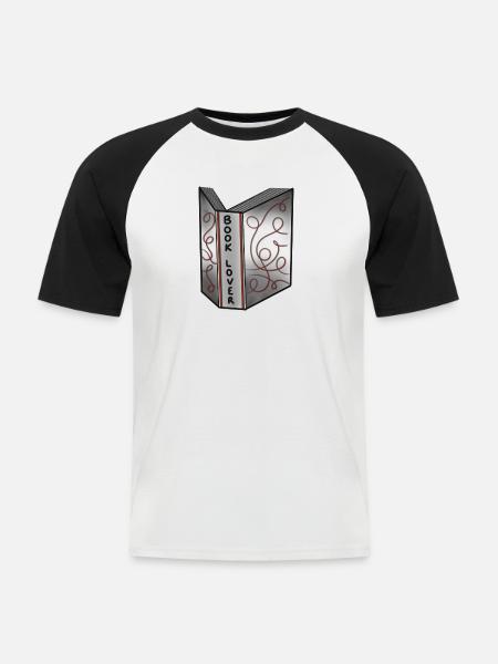 Book Lover - Men's Baseball T-Shirt - white/black