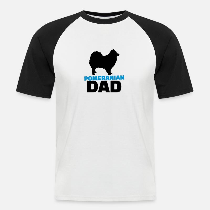 Spitz - Männer Baseball-T-Shirt - Weiß/Schwarz