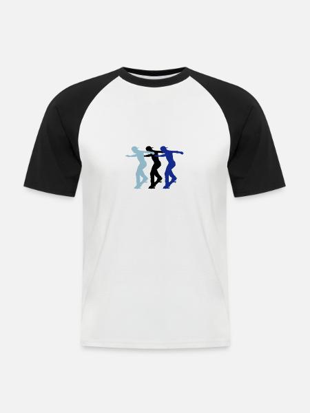 skaters - Men's Baseball T-Shirt - white/black