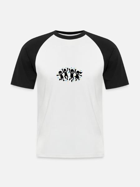 Kinder Freude Kindergarten - Männer Baseball-T-Shirt - Weiß/Schwarz