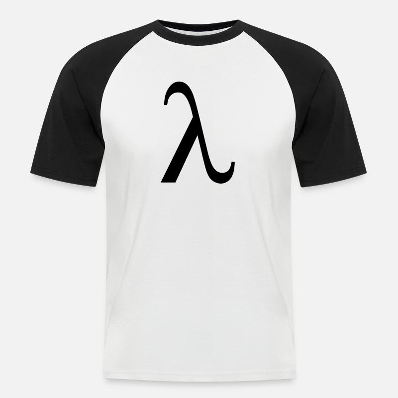 Lambda - Men's Baseball T-Shirt - white/black