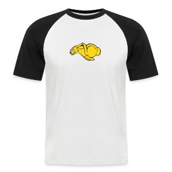 Quick Bunny - Men's Baseball T-Shirt - white/black - Front - Nik (191cm)