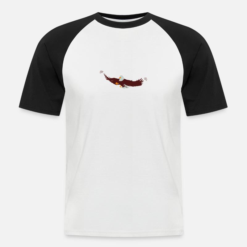 Eagle | Eagle > Vectorgraphic - Men's Baseball T-Shirt - white/black