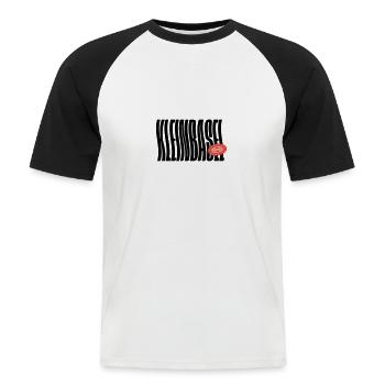 Kleinbasel Basel - Männer Baseball-T-Shirt - Weiß/Schwarz - Vorne - Nik (191cm)