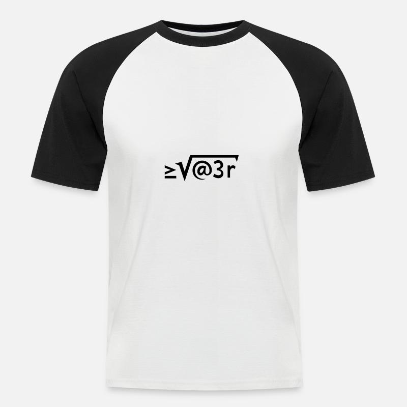 >= Vater Formel - Männer Baseball-T-Shirt - Weiß/Schwarz