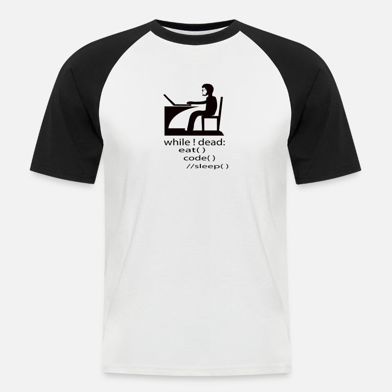 Softwareentwickler Programmierer Geschenk - Männer Baseball-T-Shirt - Weiß/Schwarz