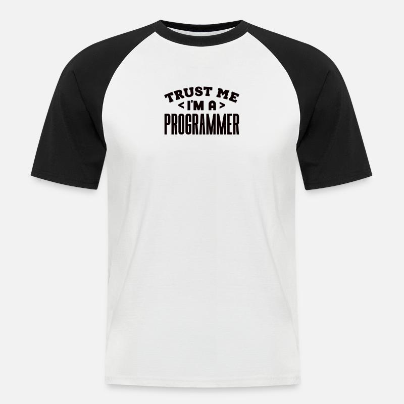 Softwareentwickler Programmierer Geschenk - Männer Baseball-T-Shirt - Weiß/Schwarz
