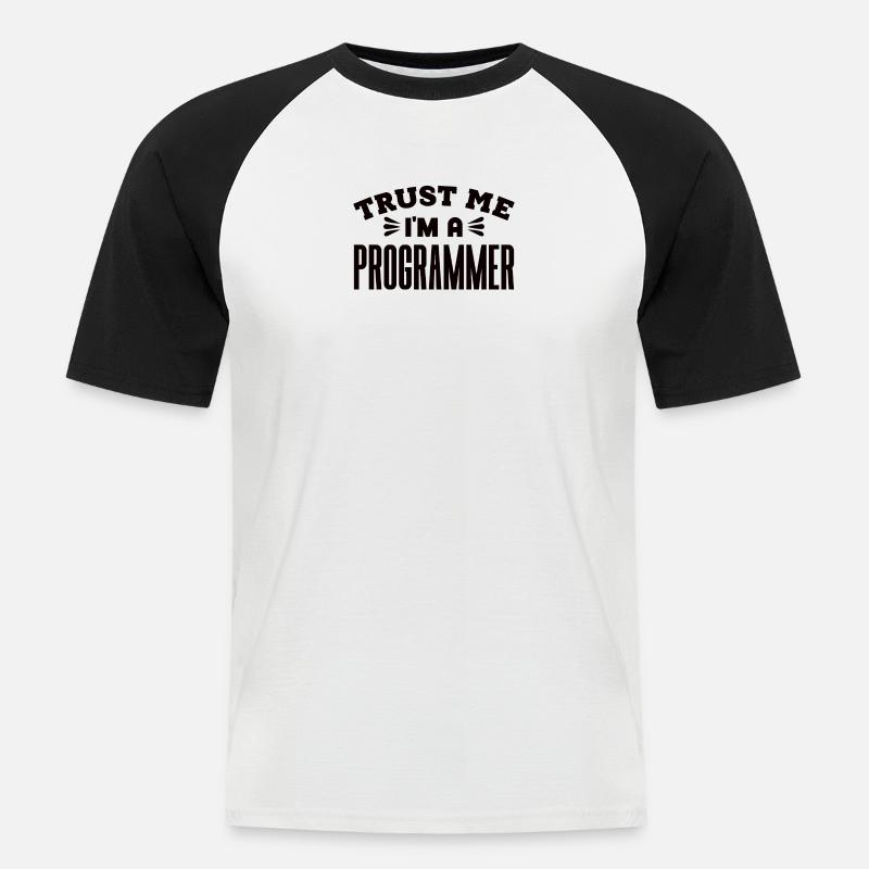 Software Developer Programmer Gift - Men's Baseball T-Shirt - white/black