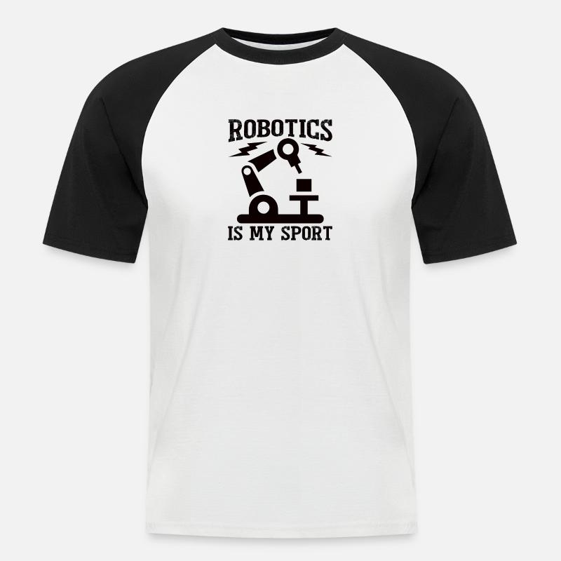 Robot Programmer Automation Technician - Men's Baseball T-Shirt - white/black