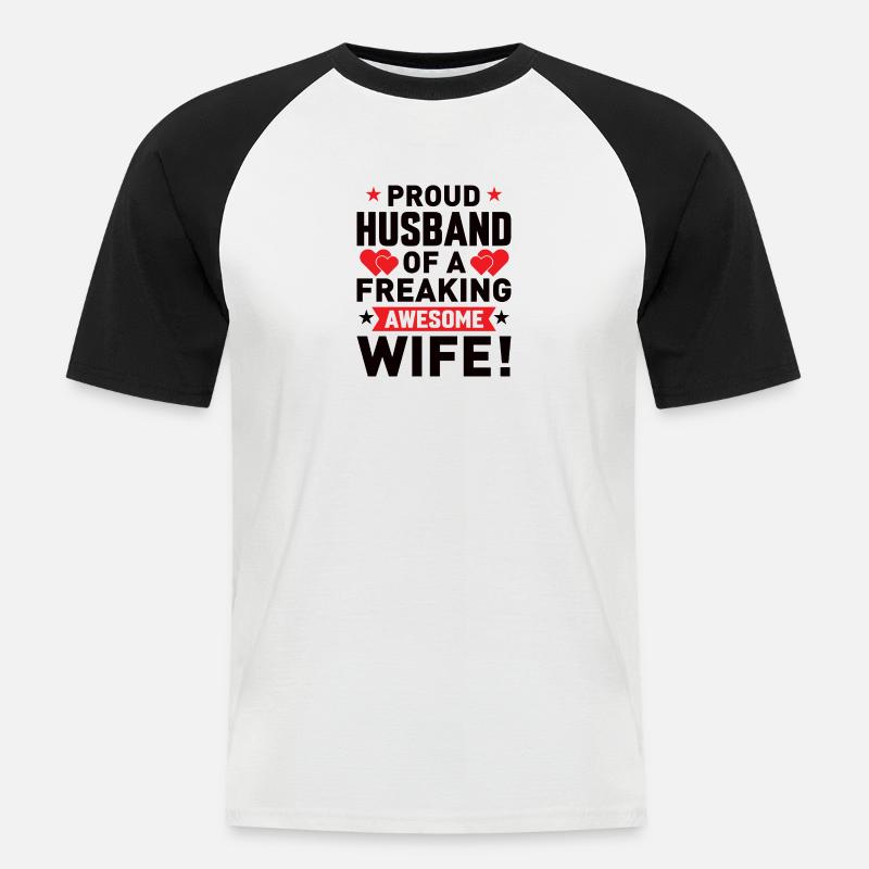 Beste Ehefrau - Männer Baseball-T-Shirt - Weiß/Schwarz