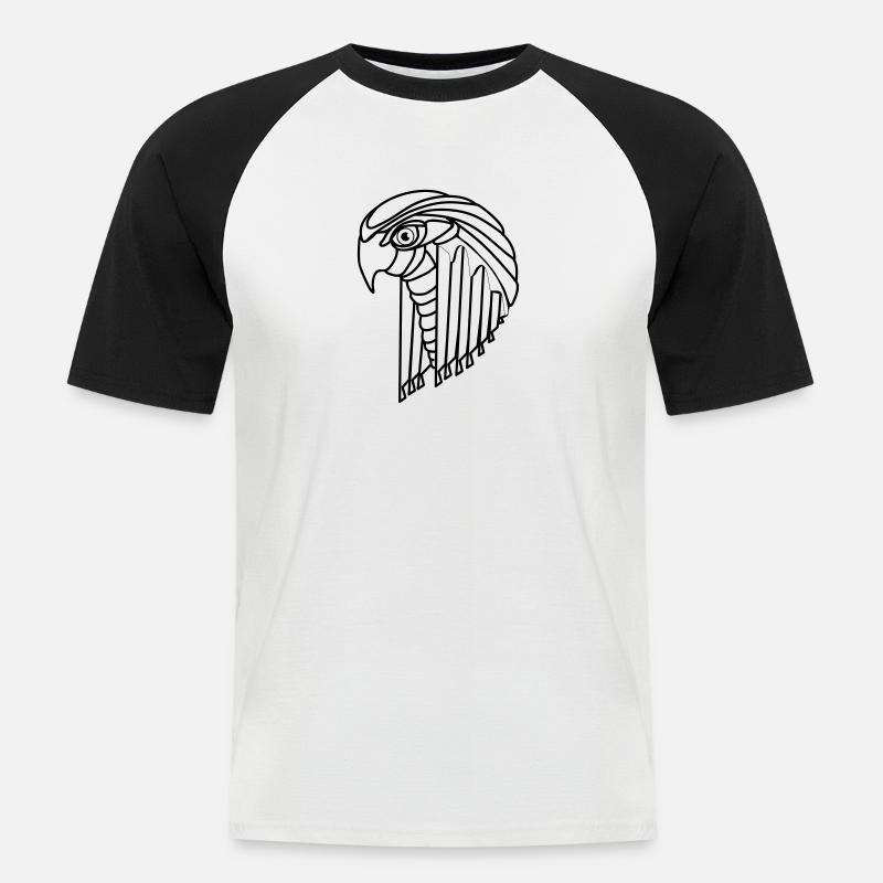 tecbird - Men's Baseball T-Shirt - white/black