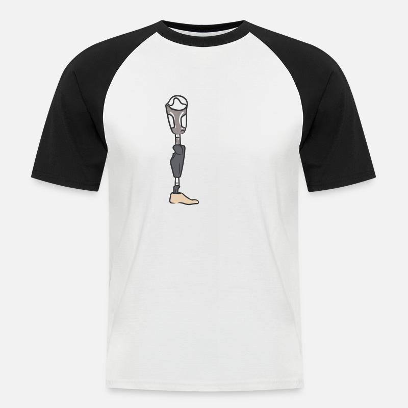 2 cool 4 legs - Männer Baseball-T-Shirt - Weiß/Schwarz