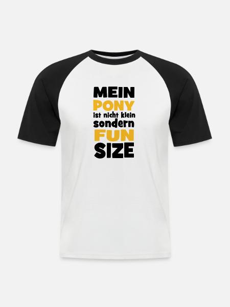 Pony - Männer Baseball-T-Shirt - Weiß/Schwarz