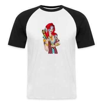 Valkyrie - Men's Baseball T-Shirt - white/black - Front - Nik (191cm)