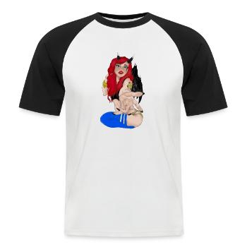 Succubus - Men's Baseball T-Shirt - white/black - Front - Nik (191cm)