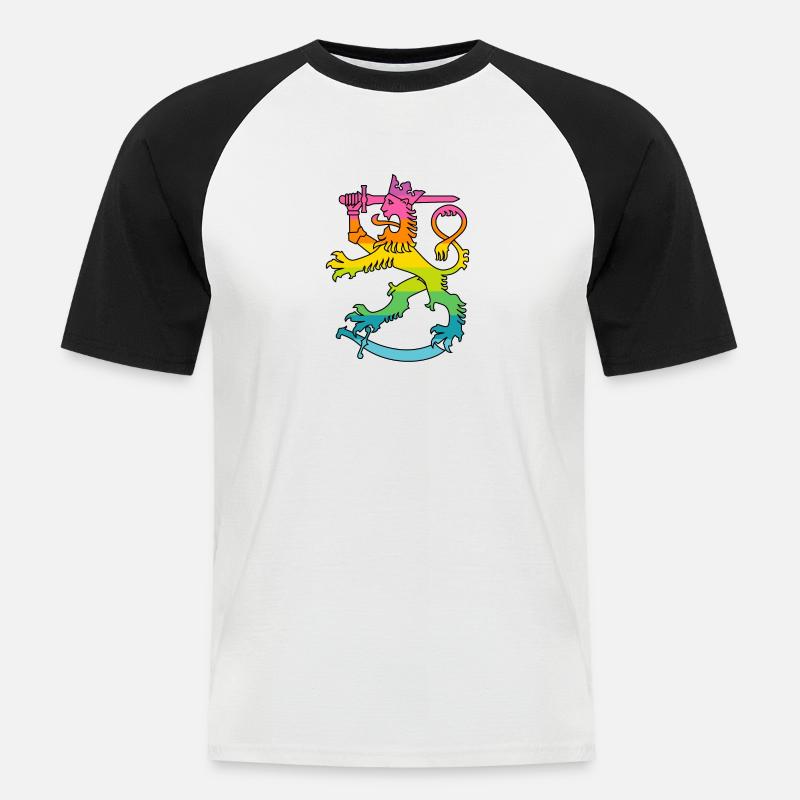 Suvakki lejon - Kortärmad basebolltröja herr - vit/svart