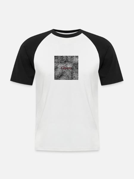 Chaos - Männer Baseball-T-Shirt - Weiß/Schwarz