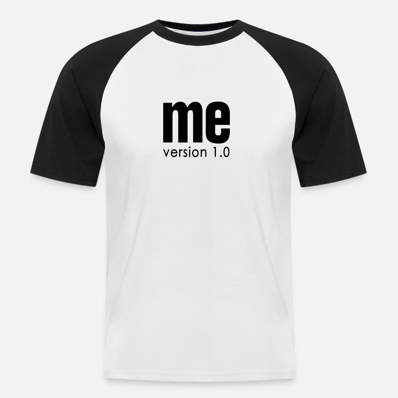 ME version 1.0 AT - Männer Baseball-T-Shirt - Weiß/Schwarz