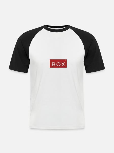 Drink outside the box - Männer Baseball-T-Shirt - Weiß/Schwarz