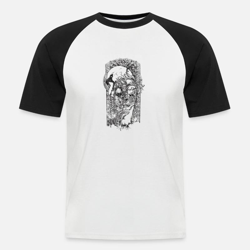 Swan Schwan Geschenk Geschenkidee - Männer Baseball-T-Shirt - Weiß/Schwarz