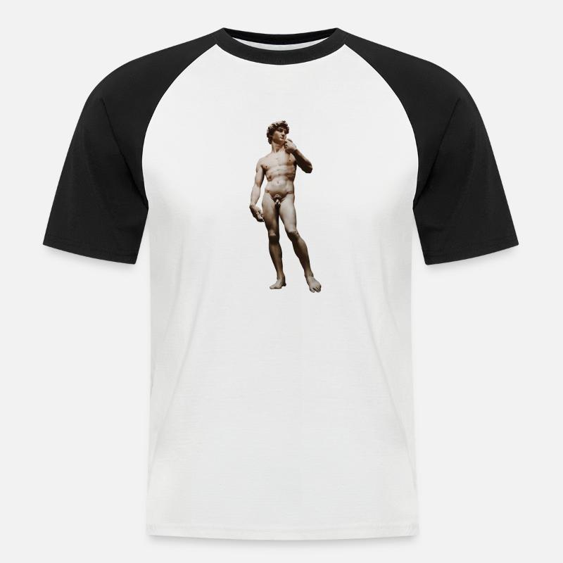 Adonis - Männer Baseball-T-Shirt - Weiß/Schwarz