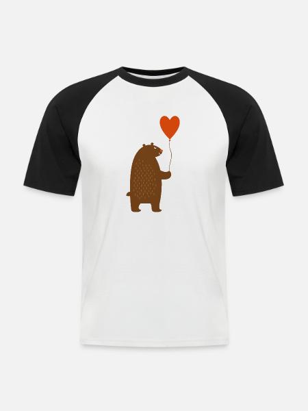 Wildtiere - Männer Baseball-T-Shirt - Weiß/Schwarz