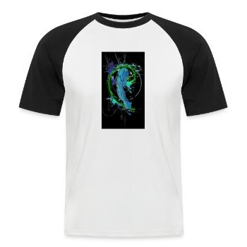 Die Perfekte Balance - Männer Baseball-T-Shirt - Weiß/Schwarz - Vorne - Nik (191cm)