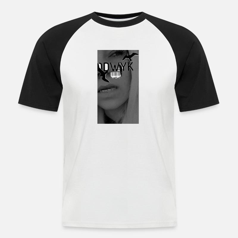 3B6347BD E0D7 497B 83E0 36AA74901BFD - Men's Baseball T-Shirt - white/black