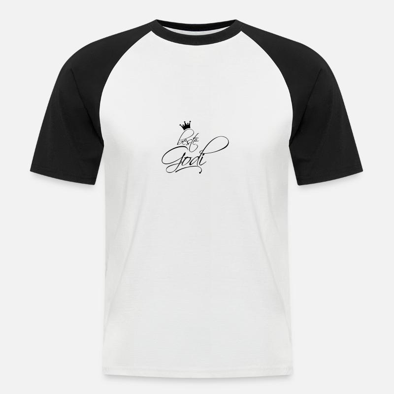 beste Godi - Männer Baseball-T-Shirt - Weiß/Schwarz