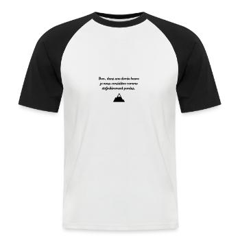 Les Bronzés font du ski / Humour / Réplique Culte - T-shirt baseball manches courtes Homme - blanc/noir - Devant - Nik (191cm)