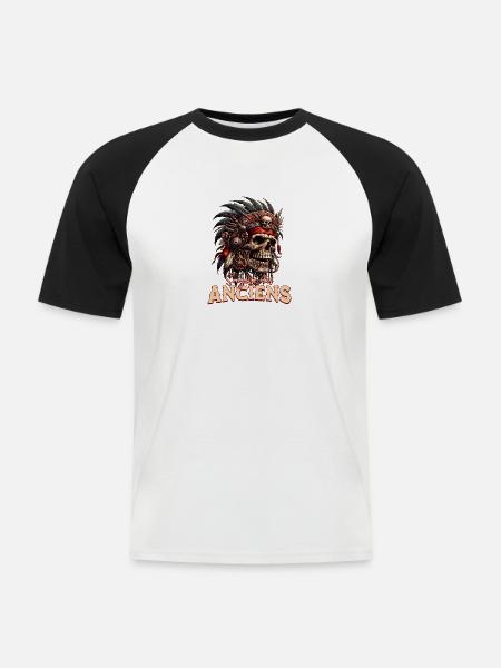 Die Weisheit der Alten - Männer Baseball-T-Shirt - Weiß/Schwarz