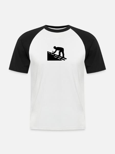 Roofer - Men's Baseball T-Shirt - white/black