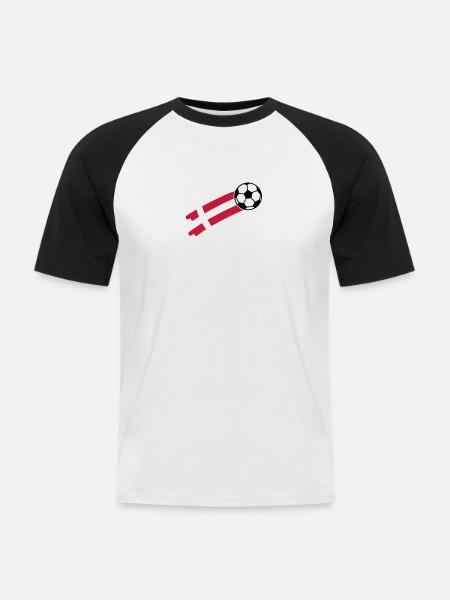 daenemark - Männer Baseball-T-Shirt - Weiß/Schwarz
