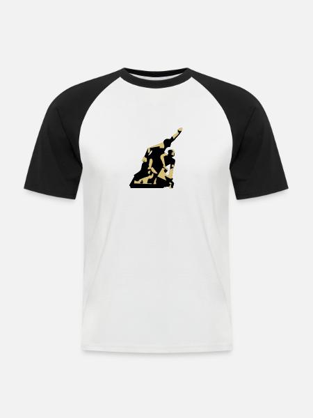 Revolutionäre Matrosen - Männer Baseball-T-Shirt - Weiß/Schwarz