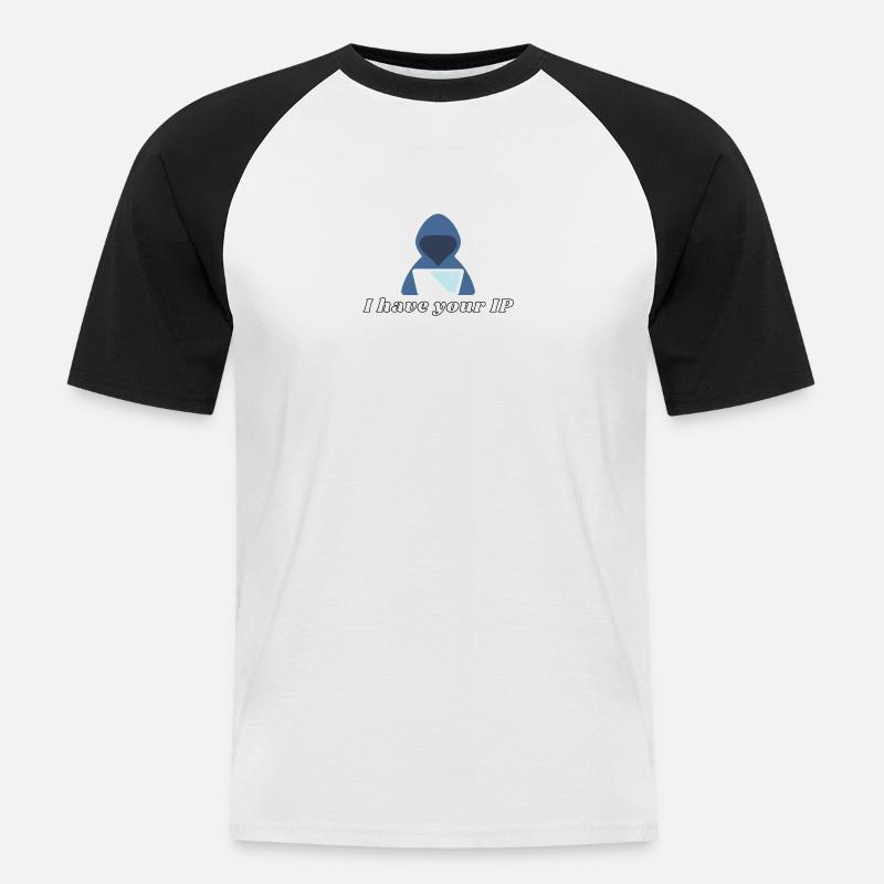 IP Computer Scientist Programmer It Coding - Men's Baseball T-Shirt - white/black