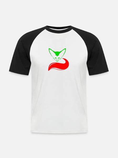 The Fennec - Men's Baseball T-Shirt - white/black