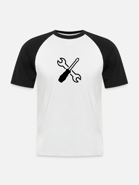 Tools - Men's Baseball T-Shirt - white/black