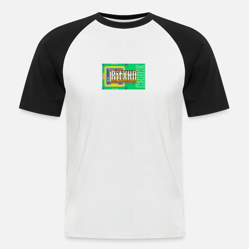 BitCoin X HDwallet Privatekey Cracker - Männer Baseball-T-Shirt - Weiß/Schwarz