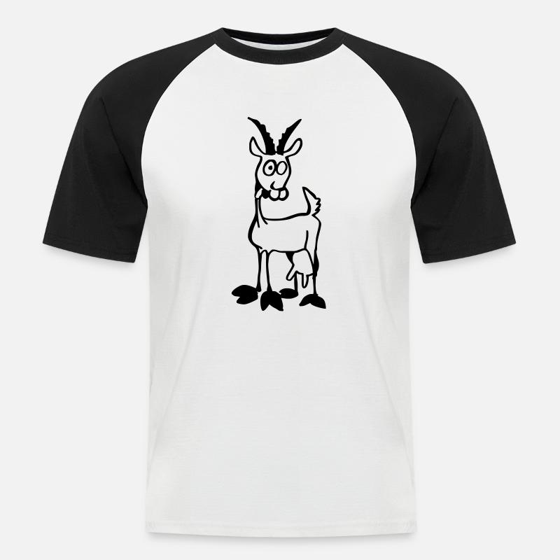 GED - Maglia da baseball a manica corta da uomo - bianco/nero