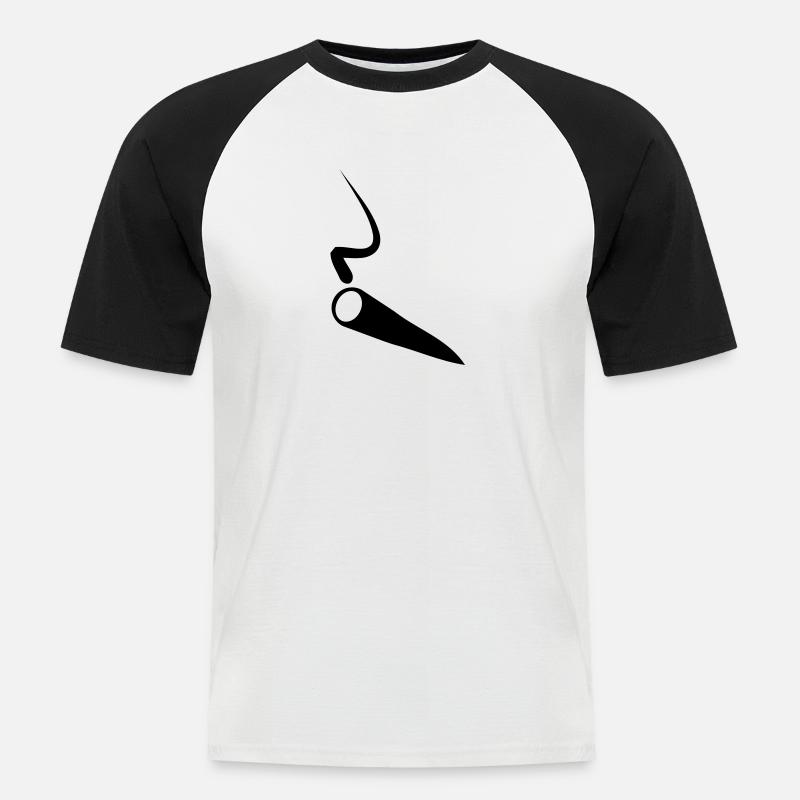 joint - Männer Baseball-T-Shirt - Weiß/Schwarz