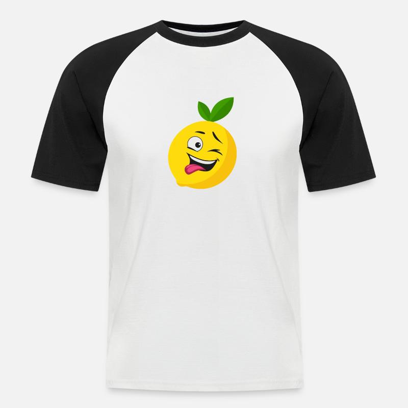 Zitronen-Meme - Männer Baseball-T-Shirt - Weiß/Schwarz