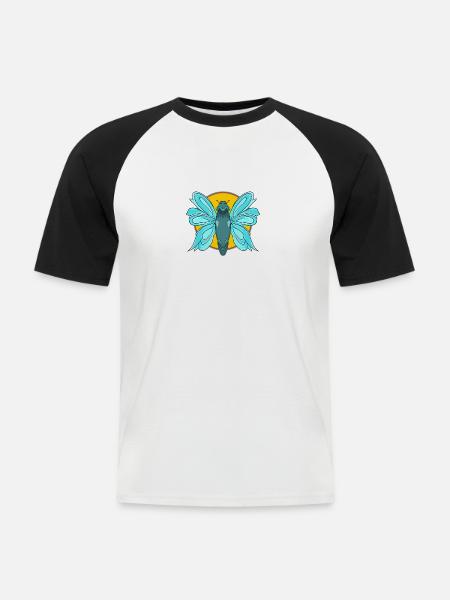Butterflies are always in - Men's Baseball T-Shirt - white/black