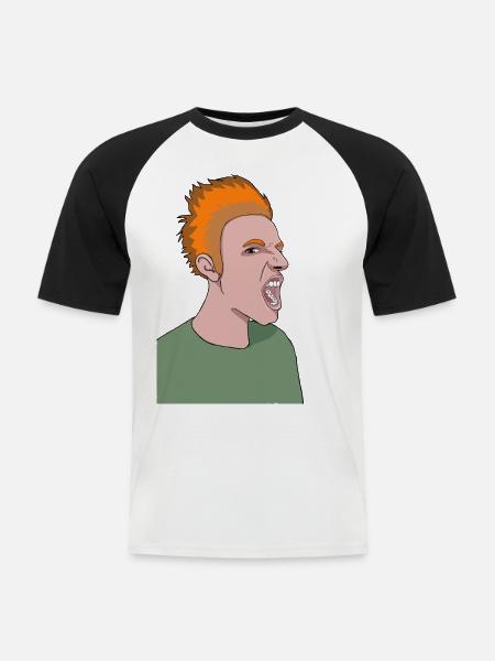 Mach die Rothaarigen - Männer Baseball-T-Shirt - Weiß/Schwarz