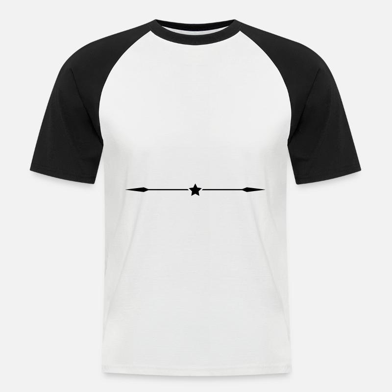 trattino stella - Maglia da baseball a manica corta da uomo - bianco/nero